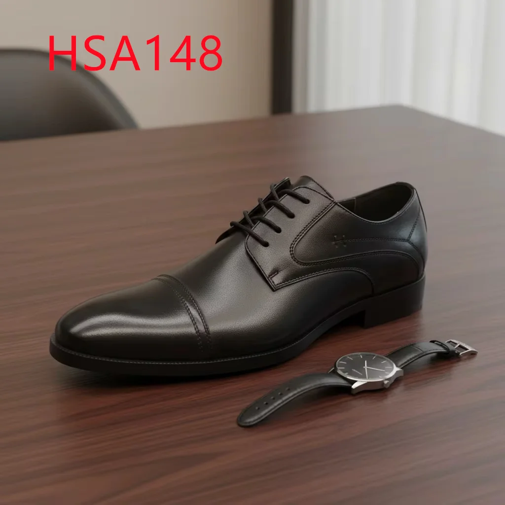 ZYF, Tuinfeest Lace-up Modieuze Schoenen van Volledig Leer voor Mannen en Vrouwen, Chariteitsbal met Dubbele Gewrichtsconstructie, Zwarte Uniformschoenen HSA148