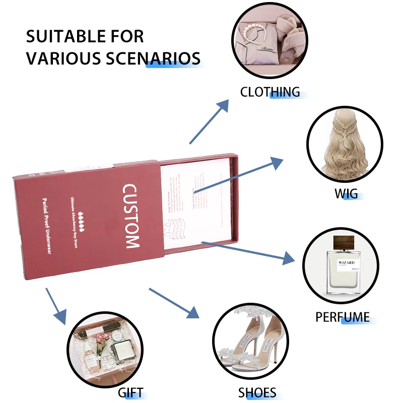 Շքեղ պատվերով լոգոյով տպագրված վերամշակվող կոշտ սափրի թասակով տուփ մատտ լամինացմամբ և ռելիեֆային տպագրությամբ հագուստի նվերների համար