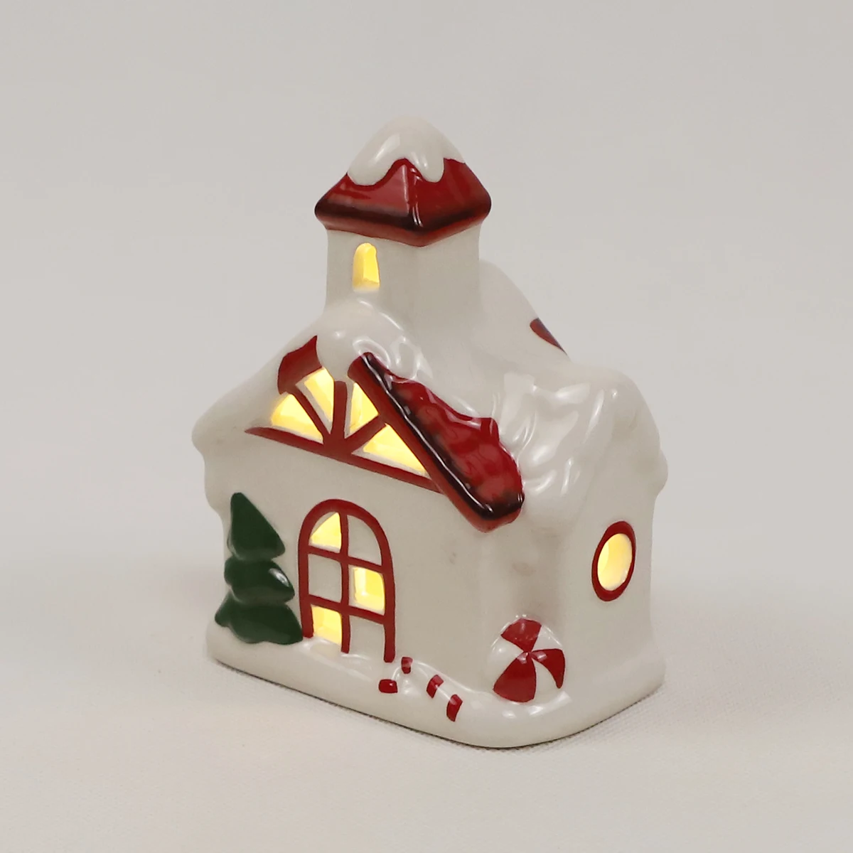 custom modern home decor ceramic christmas village houses high quality christmas gift artificial decoration