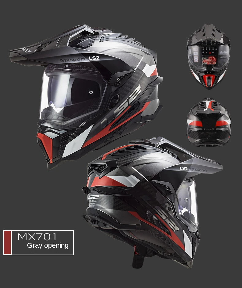 LS2MX701プロフェッショナルオフロードモーターサイクルヘルメットls2カーボンファイバーデュアルレンズモトクロスヘルメットcapacete  casco moto casque| Alibaba.com