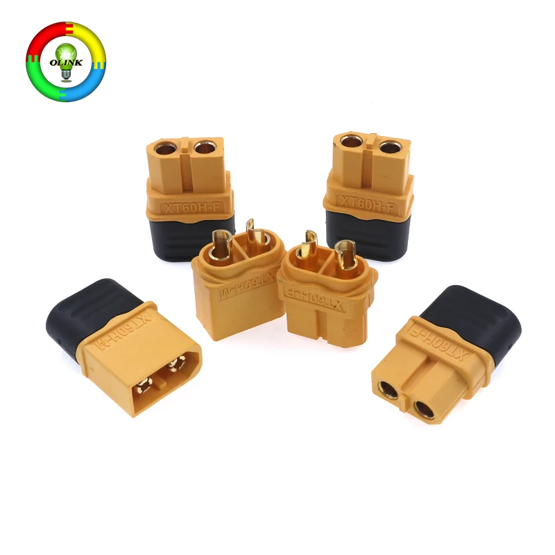 Lot 5 Paires Connecteurs RC XT60 Mâle/femelle + Gaines Thermo - Charge Max 65A, Pour Modélisme