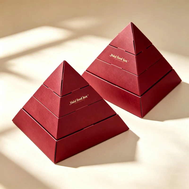 Großhandel pyramidenförmige Keksdose, individuelle Verpackung für Sushi und Kuchen, Schachtel für Schokolade und Bonbons