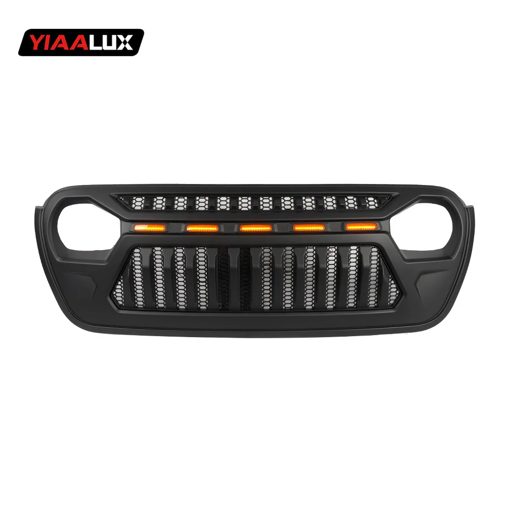 Front Grille with 5 LED Lights for Jeep Wrangler JL