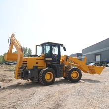 3 4 Ton Mini Loaders 4WD Four Wheel Backhoe Excavator Digger Shovel Retroexcavadora JCB Style Back Hoe Loader