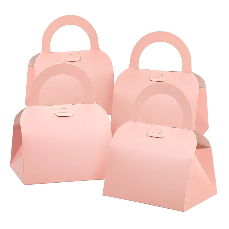 Recyclable Kraft Paper Wedding Candy Gift Box with Handle Party Favor Gift Bag for Baby Showers Birthdays Christmas supplier