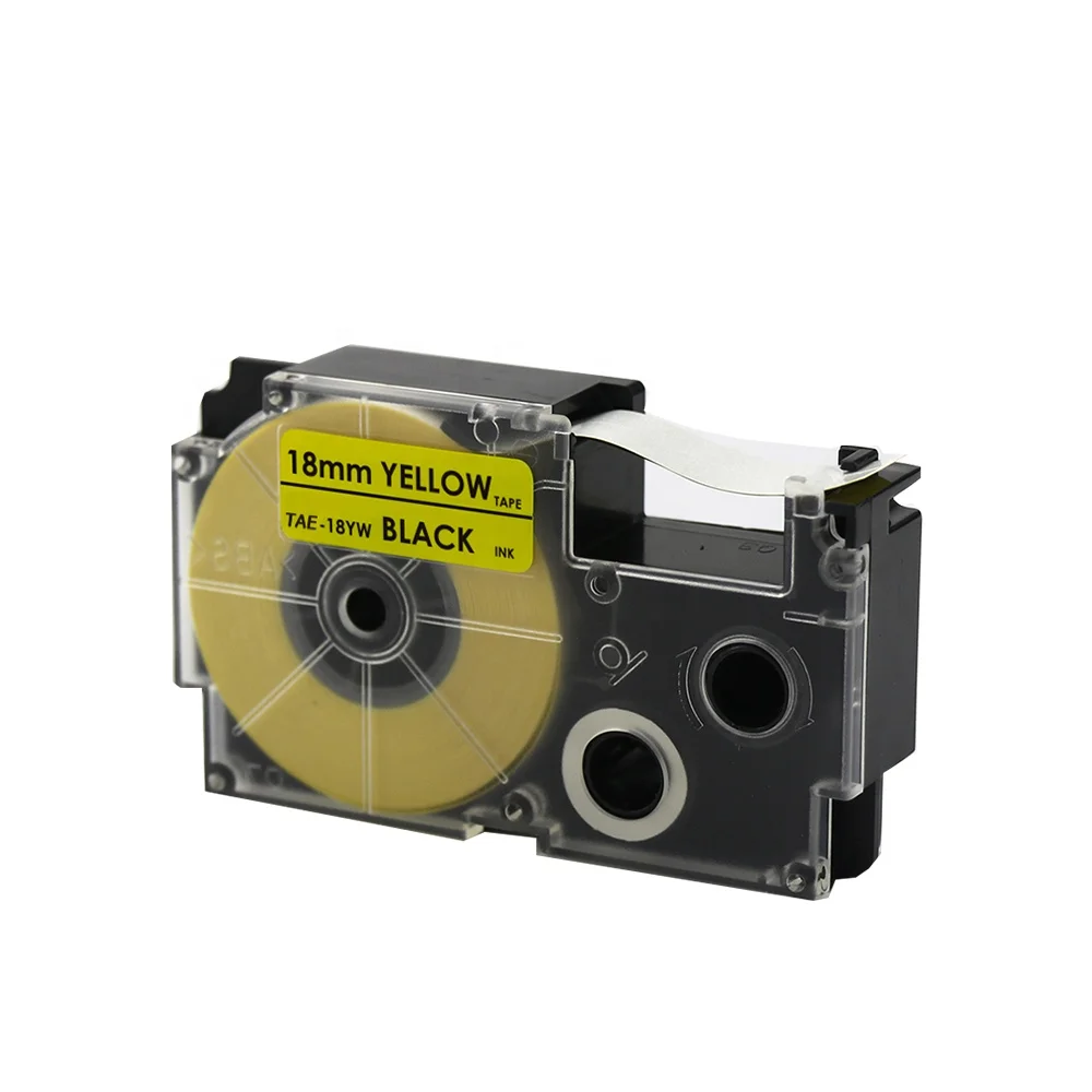 For KL-100E 120,130 5X Original Casio XR-12YW1-W-DJ 12mm Black on Yellow Tape 