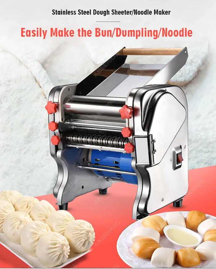 750W Electric Pasta Press Maker Noodle Dumpling Skin Making Machine  Commercial