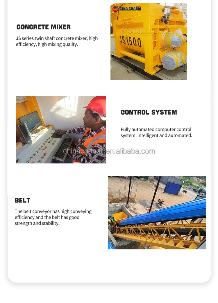 Hzs90 Stationary Wet Mix Concrete Batching Plant Specification Ready Mixed Concrete Mixing Plant