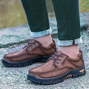 Men's Leather Casual Shoes Are Breathable and Anti-slip Sports Shoes for Daily Formal Wear