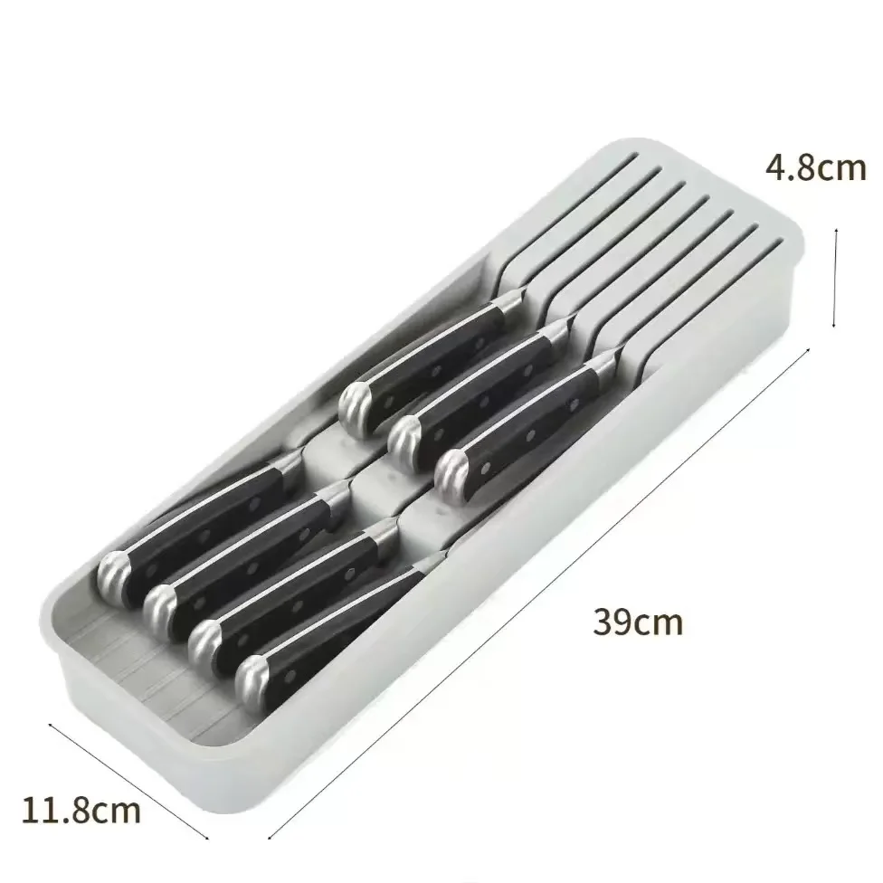 Hot Selling Kitchen Accessories Expandable Cutlery Drawer Storage Organizer Tray Plastic aperçu 9