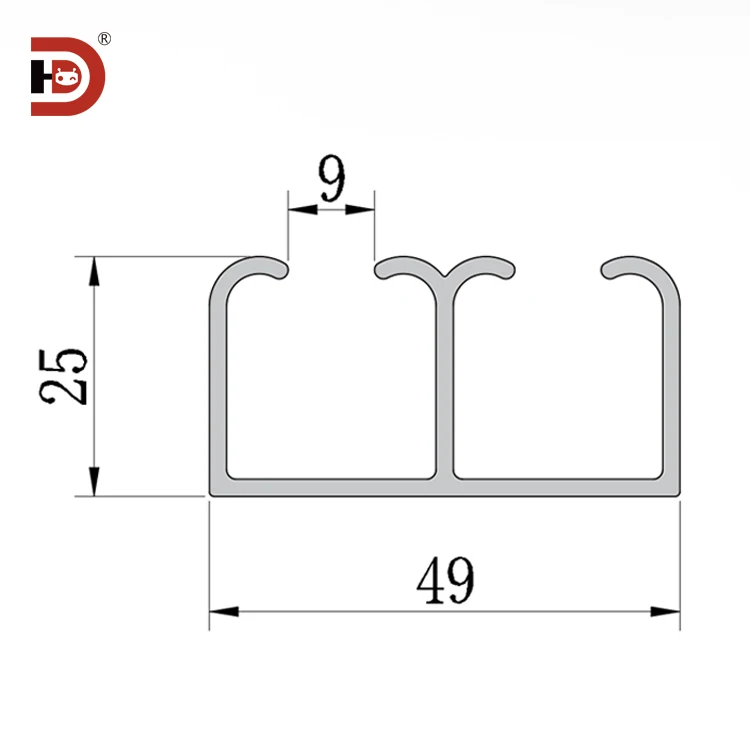 product 2549 double slot hanging rail u shaped groove assembly line aluminum profile tool hanging bar placing slide rail-3