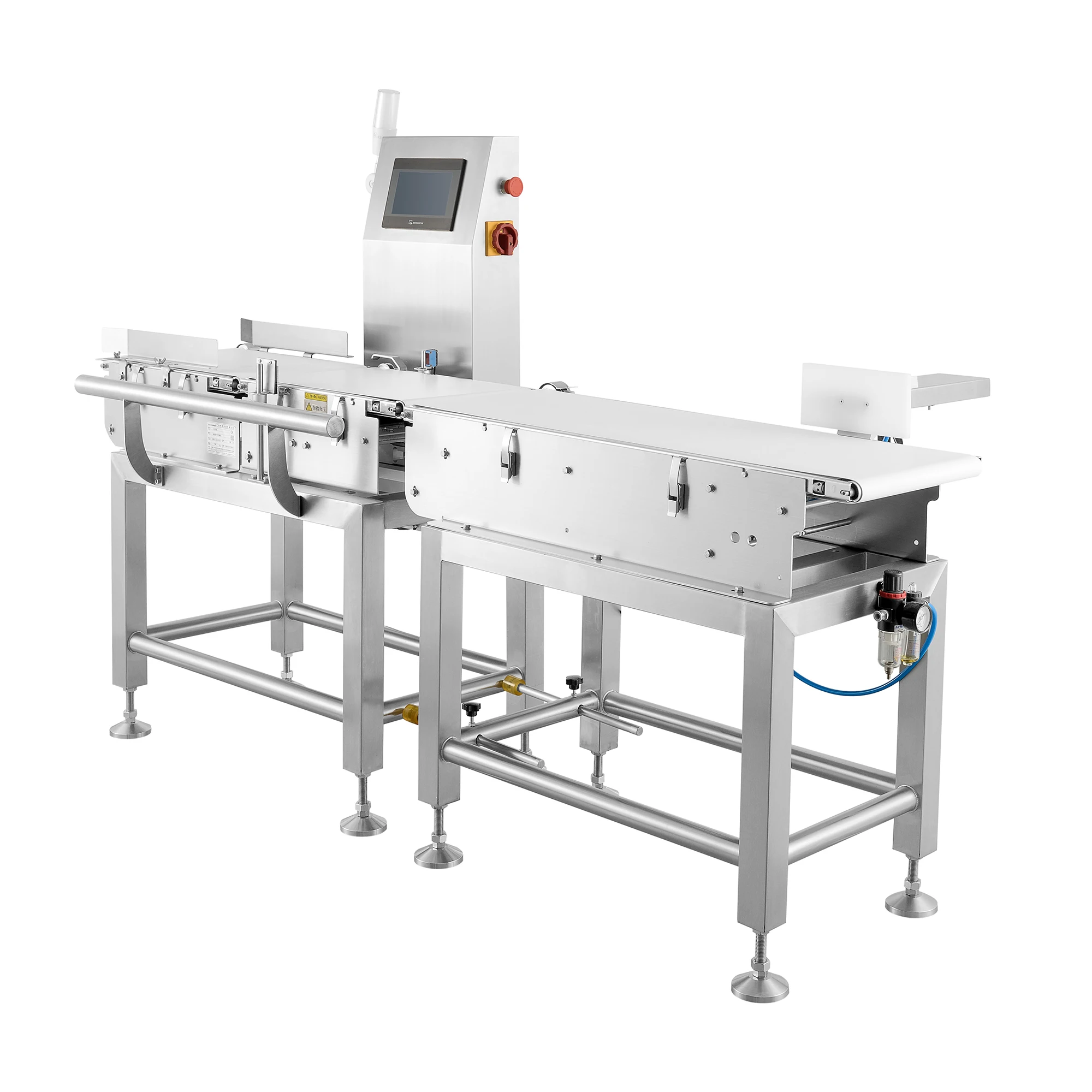 Full Automatic Industrial Checkweigher Machine 1000g Capacity Stainless Steel Touch Screen Display