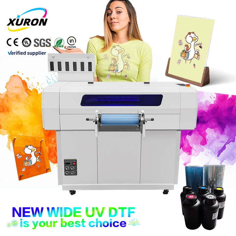 Eco-Friendly UV DTF Printer with New Multisurface Marvels Multifunctional Pigment Ink for Textiles Ceramics Glass Plastics