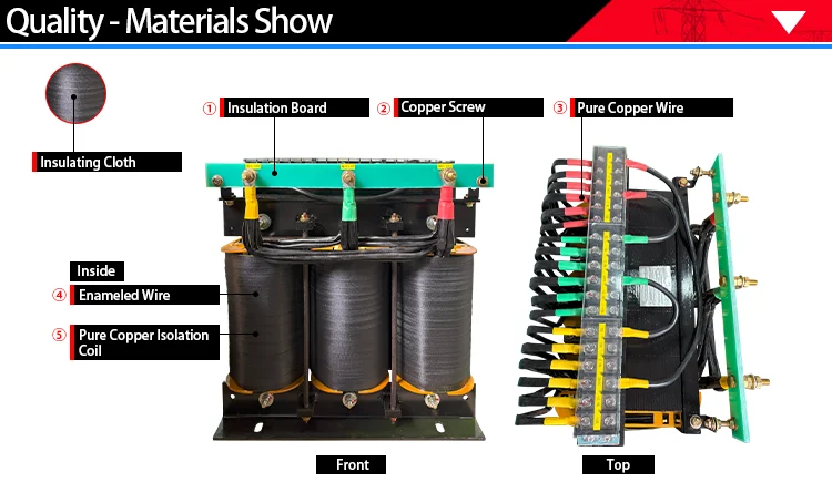 H Insulation Cloth 220v to 380v 440v 415v Step up 3 Phase Transformer 50 75 100 Kva Auto 50kva Transformer Price