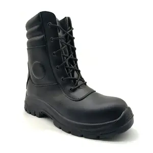 Protective Safety Boots Labor Protection Shoes Leather OEM Side Zipper Korean Style Non-Slip High-Top Anti-Smash Anti-Puncture