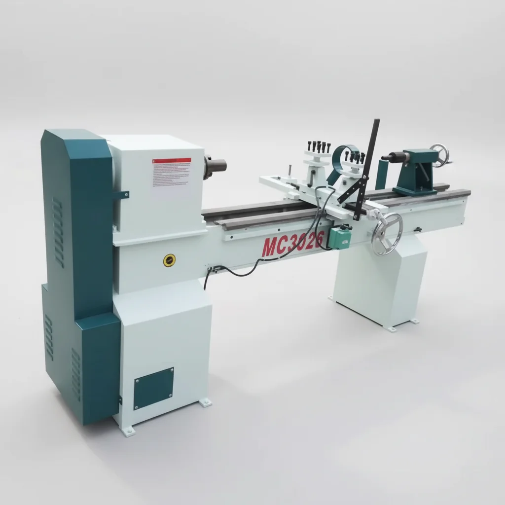 TEBAK   CNC Wood Lathe for Crafting Baseball Bat & Wood Bowl Making Machine with Motor High Precision Wood Turning Lathe