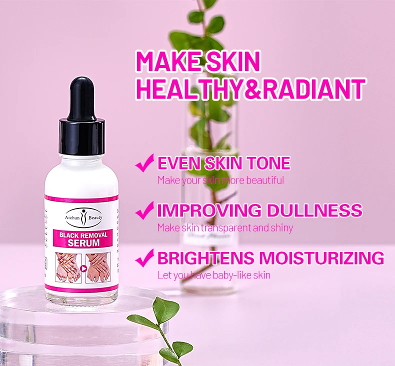 Aichun Beauty 30ml Organic Natural Joint Supe Whitening Serum With Vitamin E Strong Whitening Serum Body for Black Skin