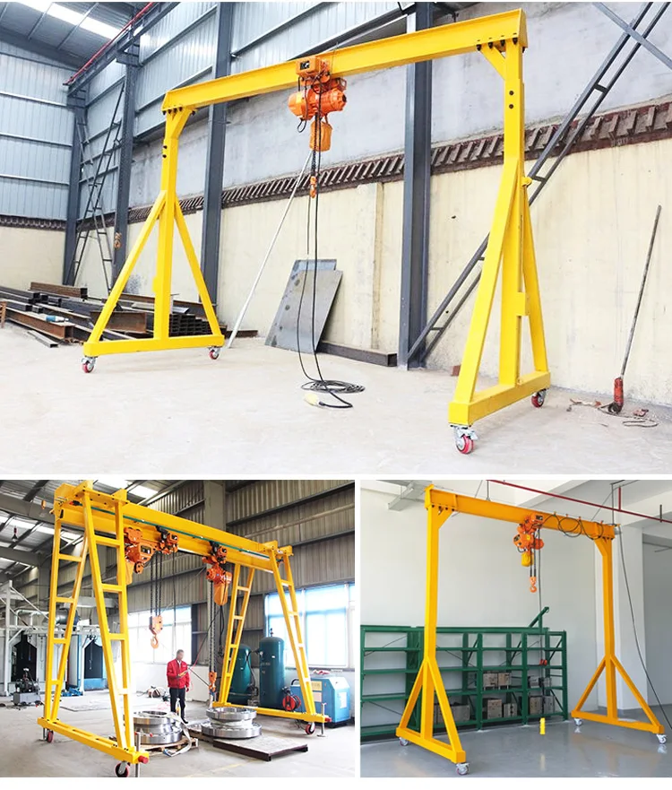 Professional Factory 4 Wheels Gantry Crane 2 Ton Portable 1-5 Ton Small 