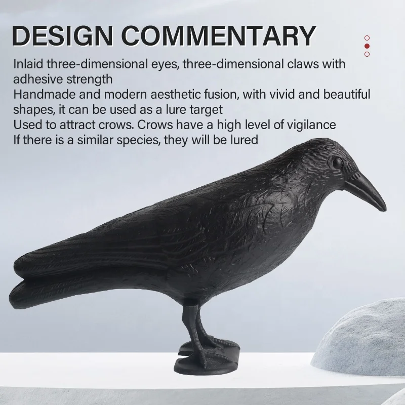 3D Animal Target Simulation Crow Bow and Arrow Hunting Training Decoy PE Scaring Birds Garden Decoration Archery Accessories