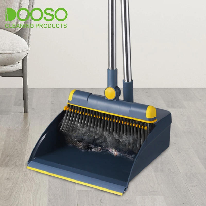 Office Broom And Upright Stand Dustpan Combo Set Long Handle Folding Rotatable Dust Broom Buy