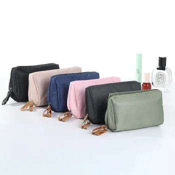 Customized Polyester Makeup Organizer Bag Portable Travel Toiletries Bags Storage Nylon Makeup Storage Bags with Handle