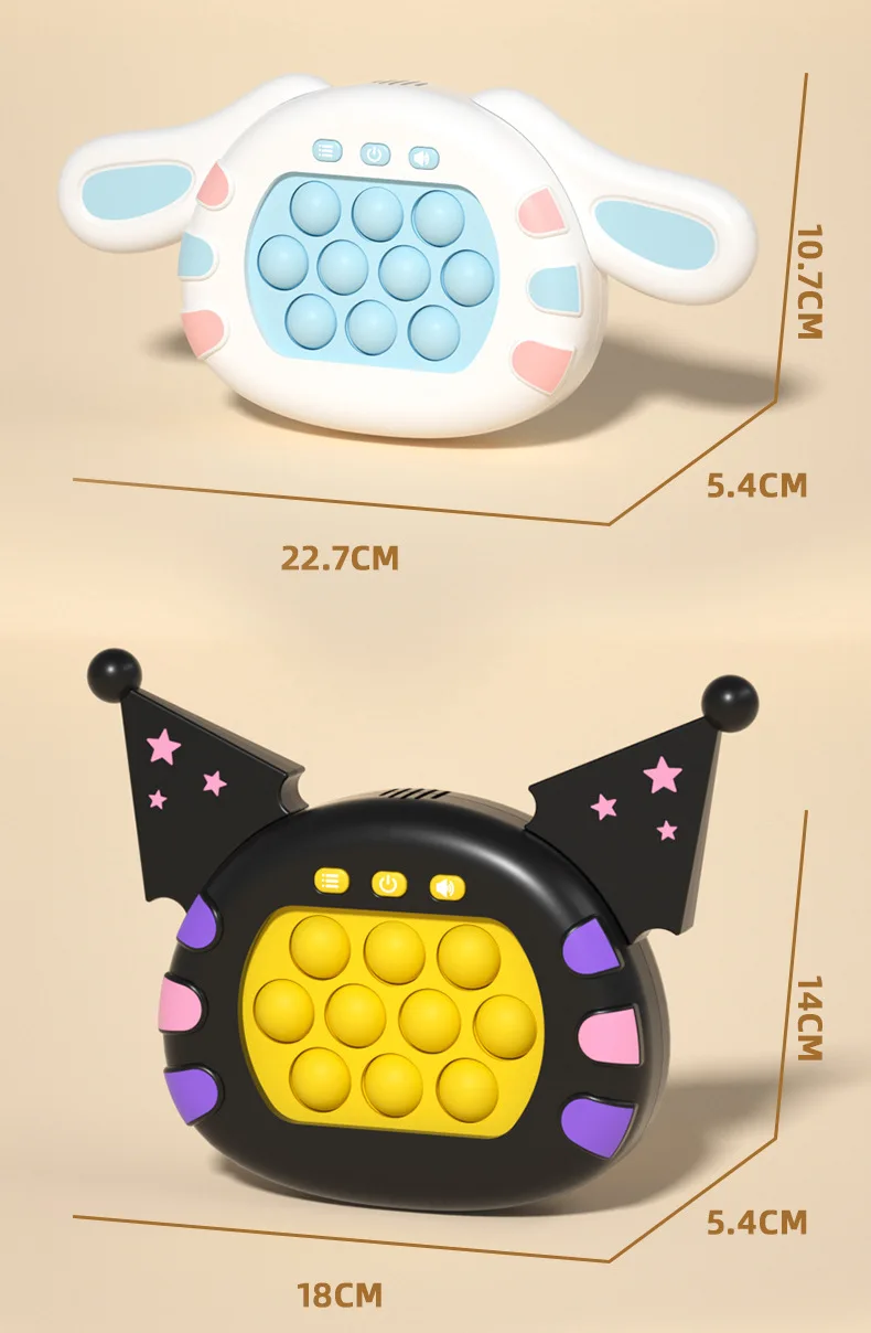 New Style Sanrios Quick Push Game Electronic Light up Bubble Puzzle Game Machine Electronic Memory Gaming Popping Game for Kids