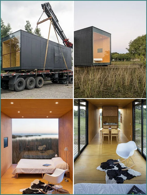 Quacent Low Price Luxury SIP Prefab Tiny House Stilt Bungalows 2 Bedroom Prefabricated Home House Estate Hut  Fertighaus