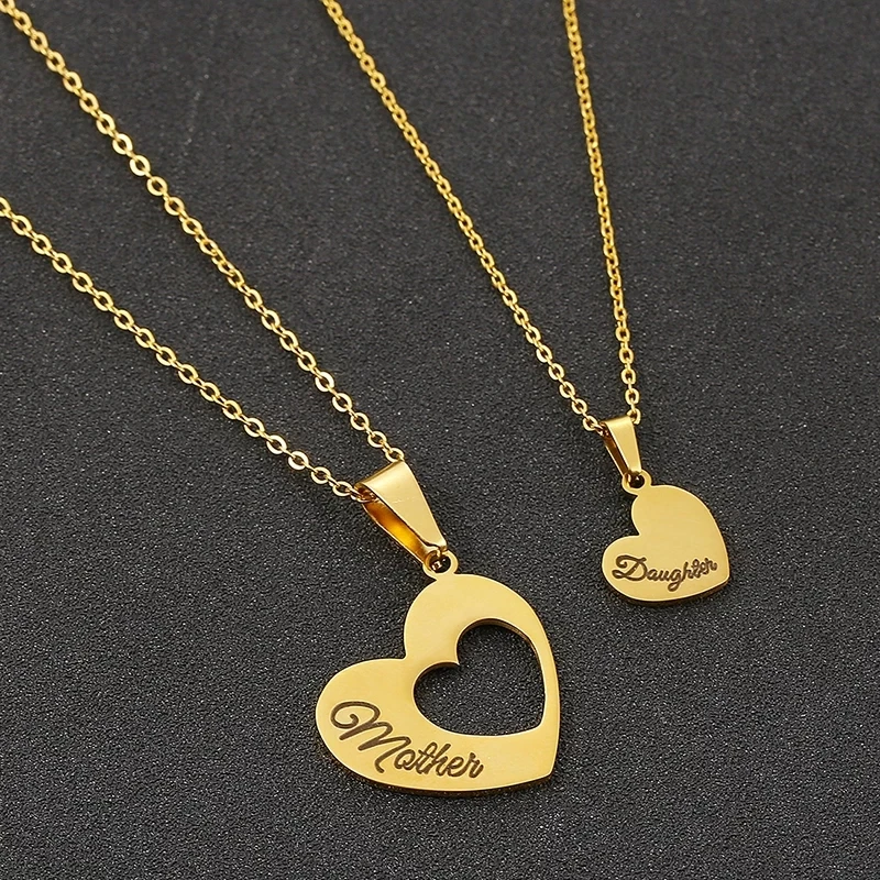 Collier mère fille collier double coeur collier sterling de Collier mère fille collier double coeur collier sterling de
