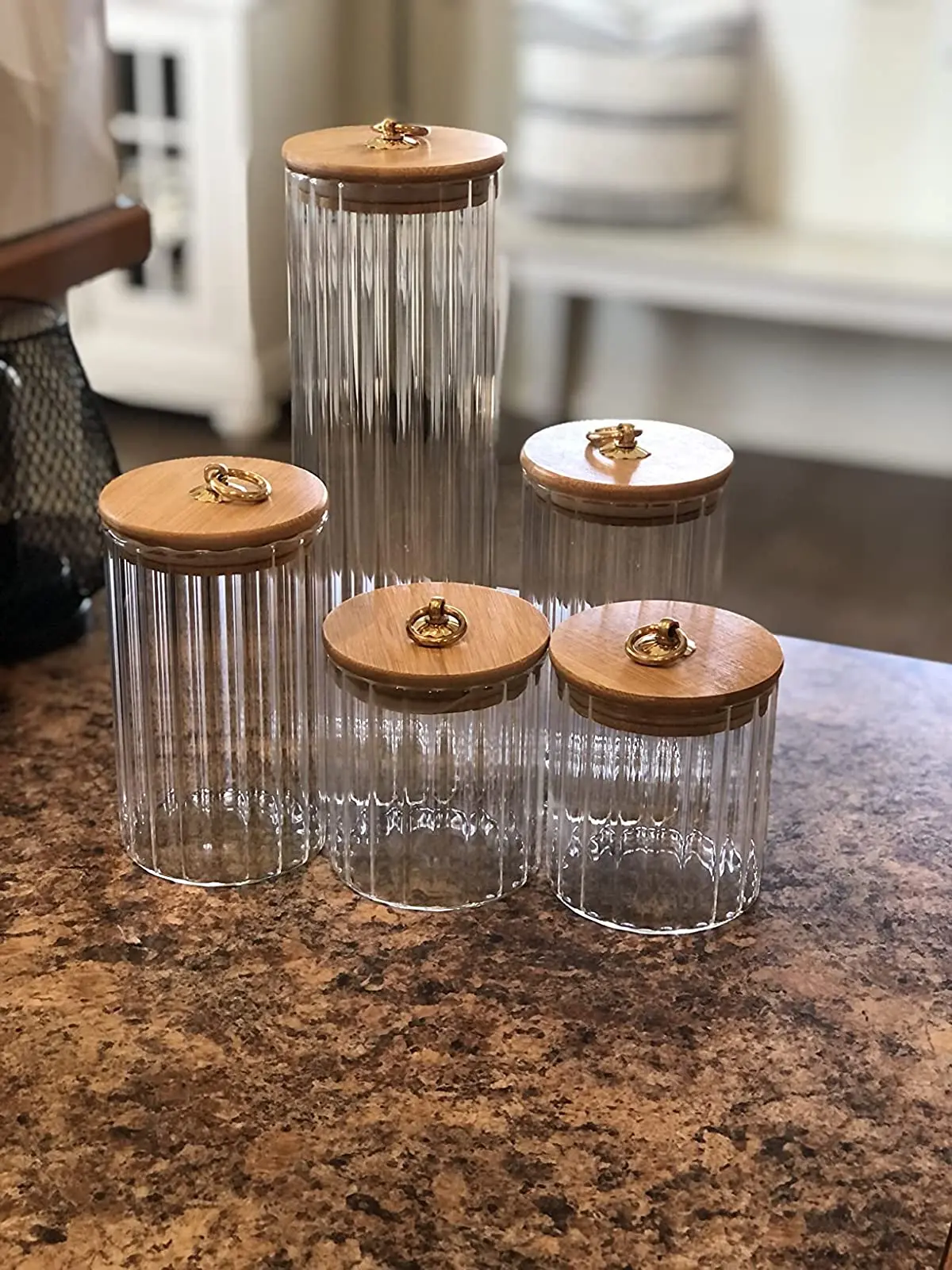 New Top Selling Sellers Kitchen Food Tea Coffee Bar Glass Storage Jar