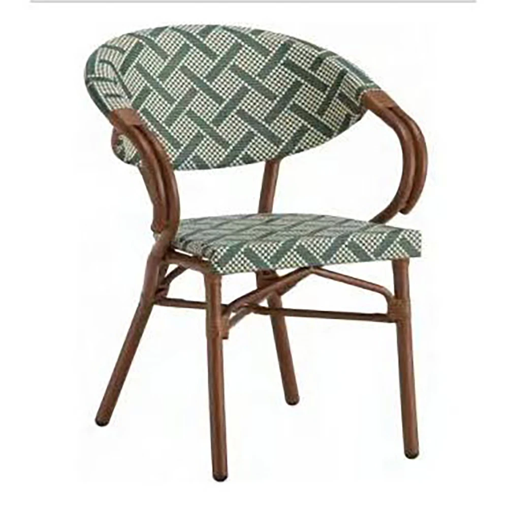 Modern Durable Garden Chair Restaurant Cafe Patio Waterproof Rope Wicker PE Rattan Seat Outdoor Dining Room Chairs