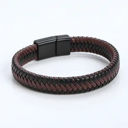 Bracciale Intrecciato In Vera Pelle Simaru: Fatto A Mano In Germania Con Pelle Conciata Al Vegetale, Chiusura Magnetica In Acciaio. Sostenibile, Ipoallergenico, Disponibile In Diverse Misure. Un Accessorio Elegante Per Uomo E Donna, Made In EU. - 6