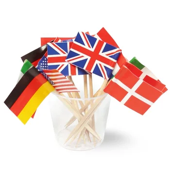 EASTTERN 2022 hot sale high quality toothpick nation flags decorations cake flag picks wholesale cake topper