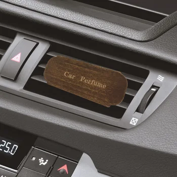 Walnut Solid Wooden Car Fragrance Creativity Lasting Light Auto Air Outlet Solid Aromatherapy