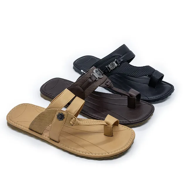 New style PU sole flat sandals cheap men summer fashion