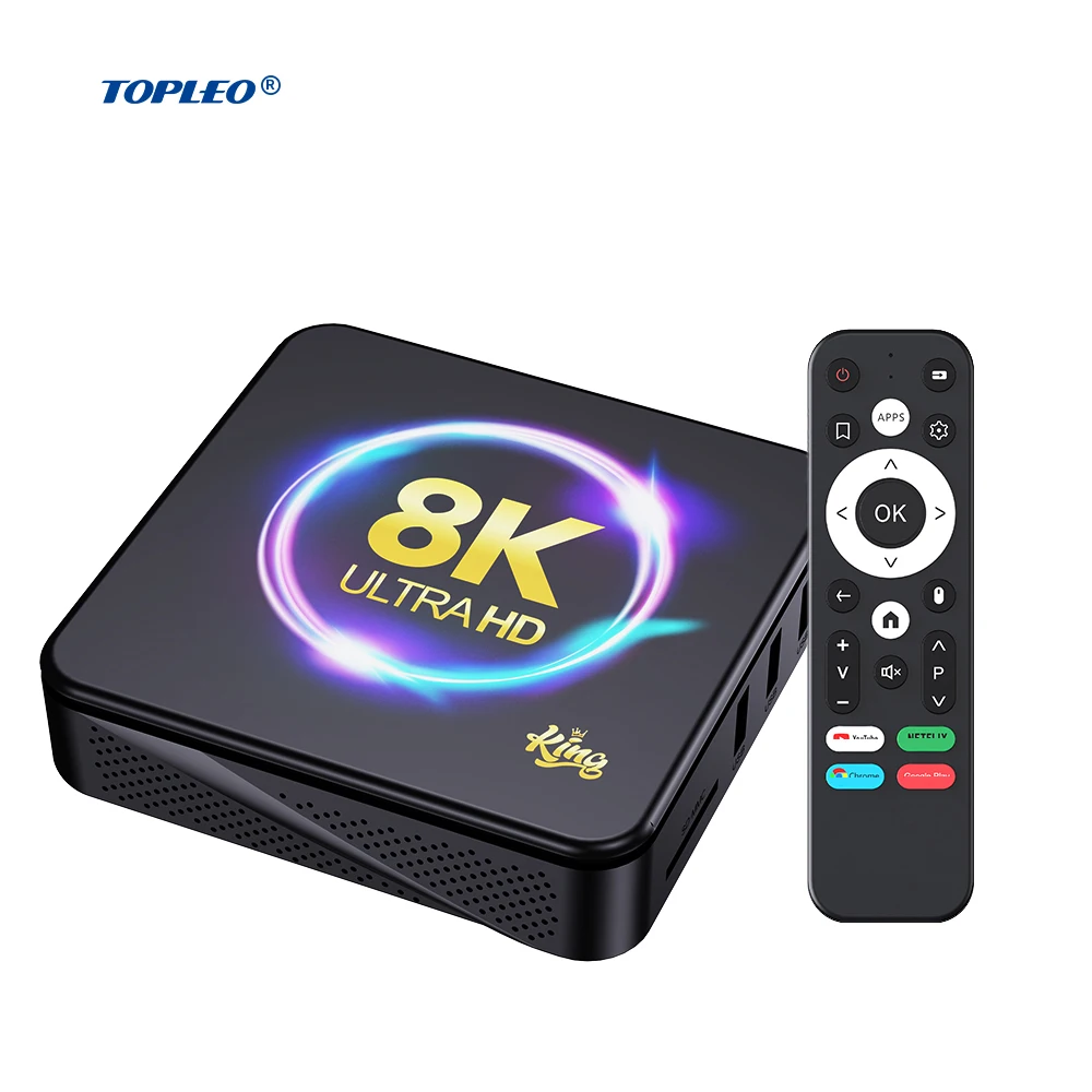 Topleo Android 14.0 TV Box with Dual Band WiFi High Quality 4K 1GB 2GB RAM 8GB 16GB Storage Smart Android Tv Box