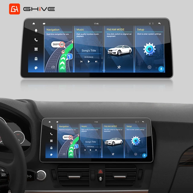 12.3 Inch Touch Screen Android 14 Multimedia Stereo Navigation Gps Dvd Player Car Radio for BMW 1 2 3 5 7 Series X1 X3 X4 X5 X6