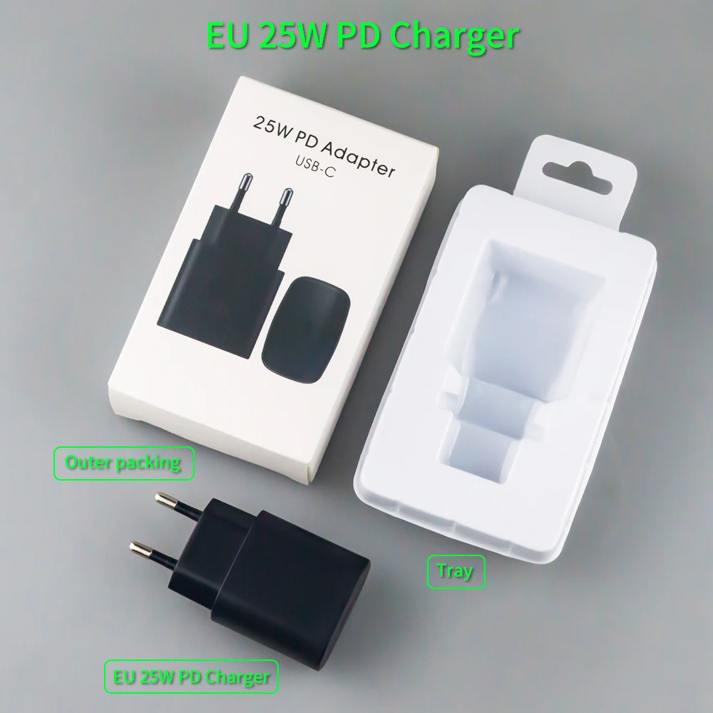 Original Super Fast Charger 25w Charger Phone Portable Usb Type C Wall