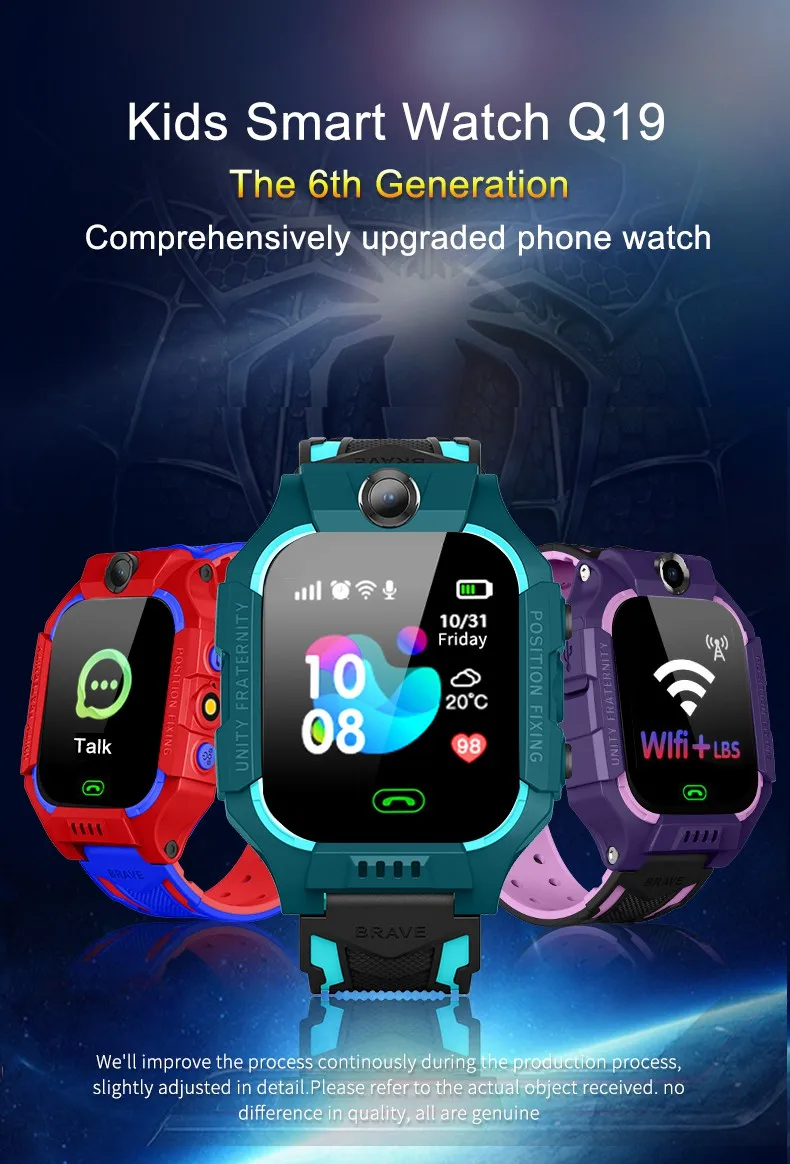 Kids Smartwatches 2025 With Sim Card Slot and Camera Location Kids Sport Watch Fitness Tracker for Children's Smart Watches Q19