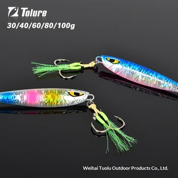 Hot-Selling New Arrival Laser 30g-100g Sea Fishing Mackerel Hairtail Long-Cast Artificial Hard Bait Metal Jig Lead Fish Stock – Metal Jig – view 4