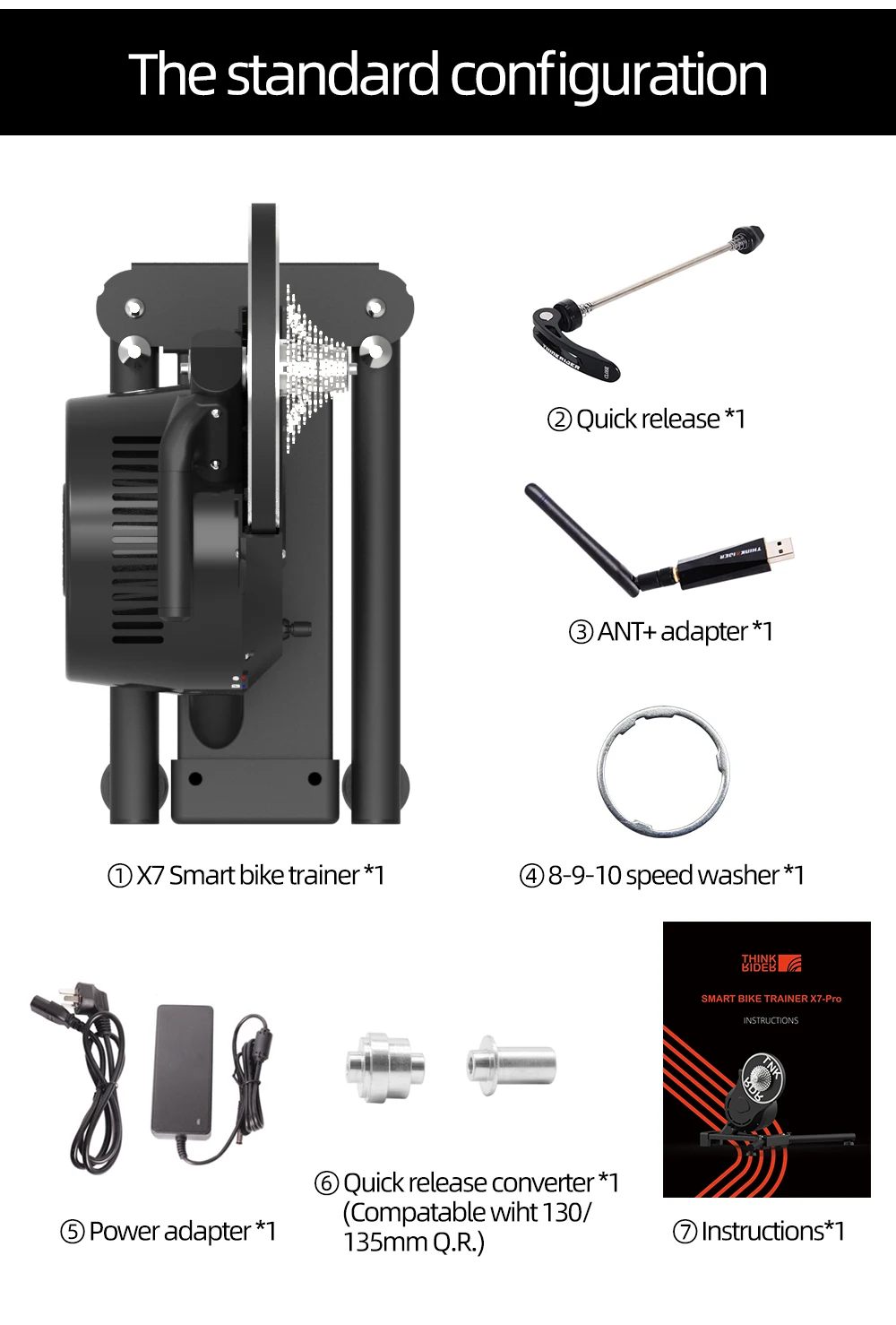 thinkrider x7 pro smart bike trainer