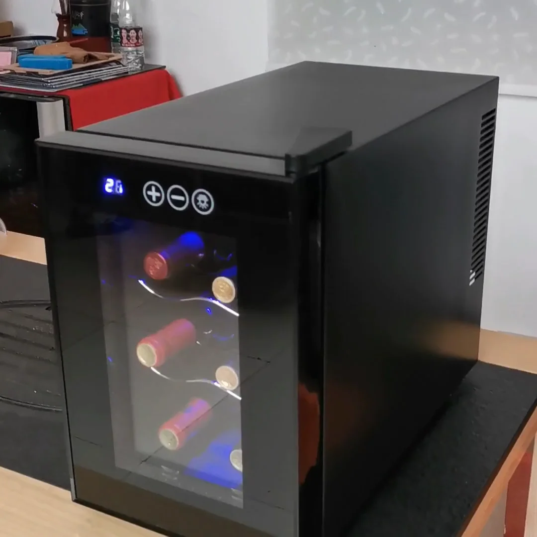 Thermoelectric Small Fridge Countertop Six Bottles 6 Bottle Wine Cooler