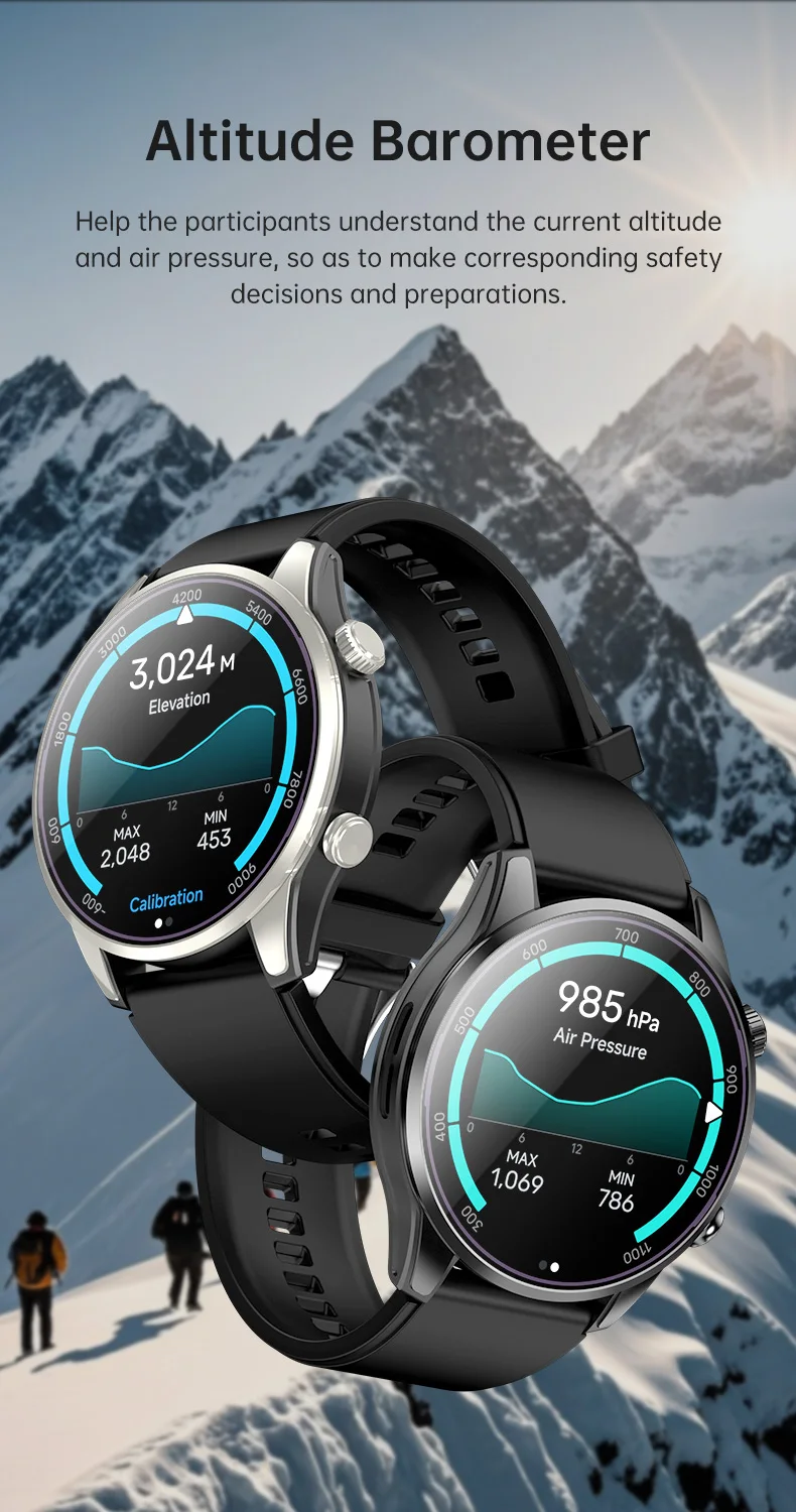 2026 G1000 Smartwatch BT Call Health Monitoring 1.43inch Amoled Screen GPS Altitude Barometer Sports Smart Watch Fitness Tracker