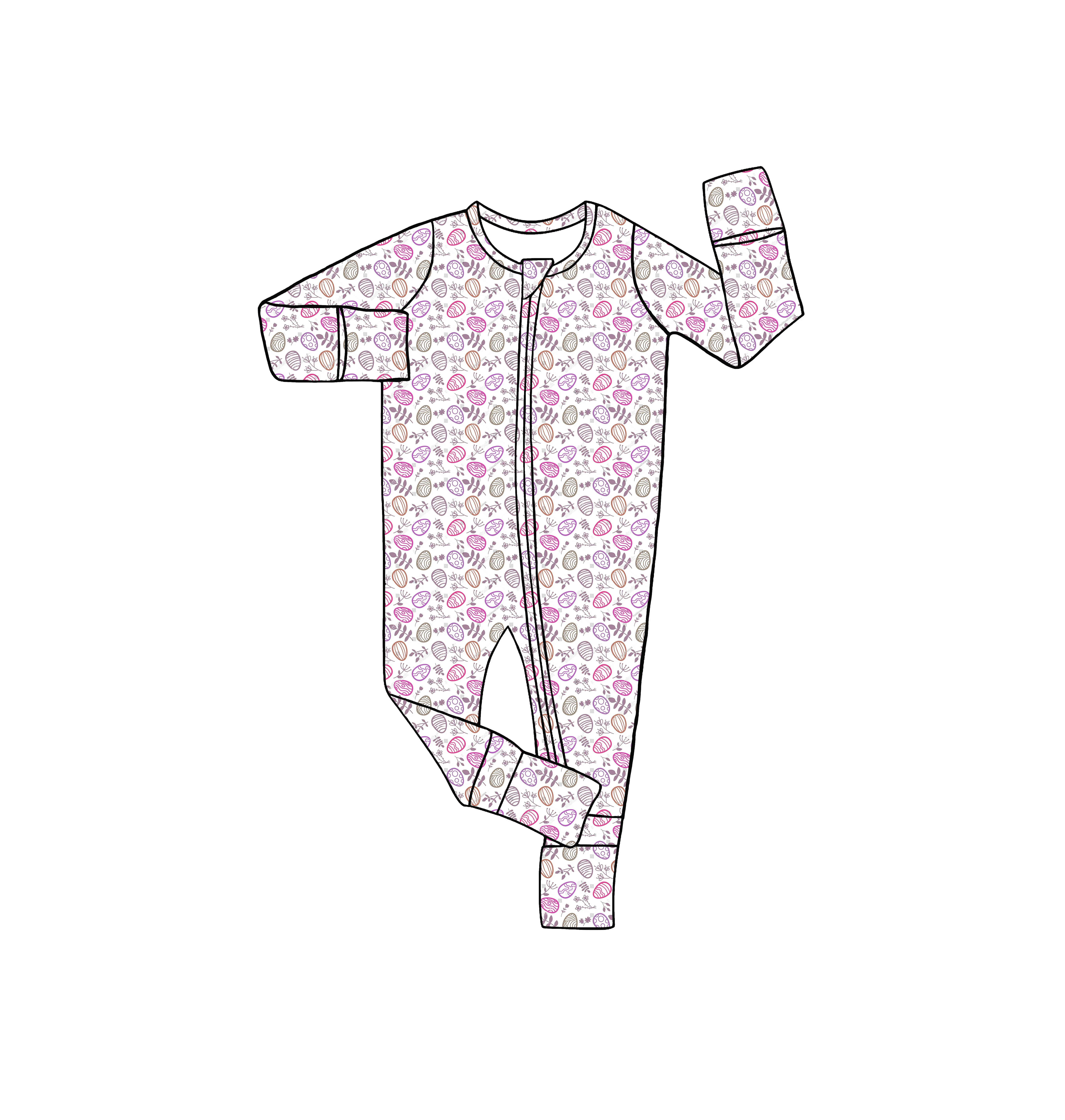 Bamboo Clothes Custom Print Infant Pajamas Super Soft Breathable Baby