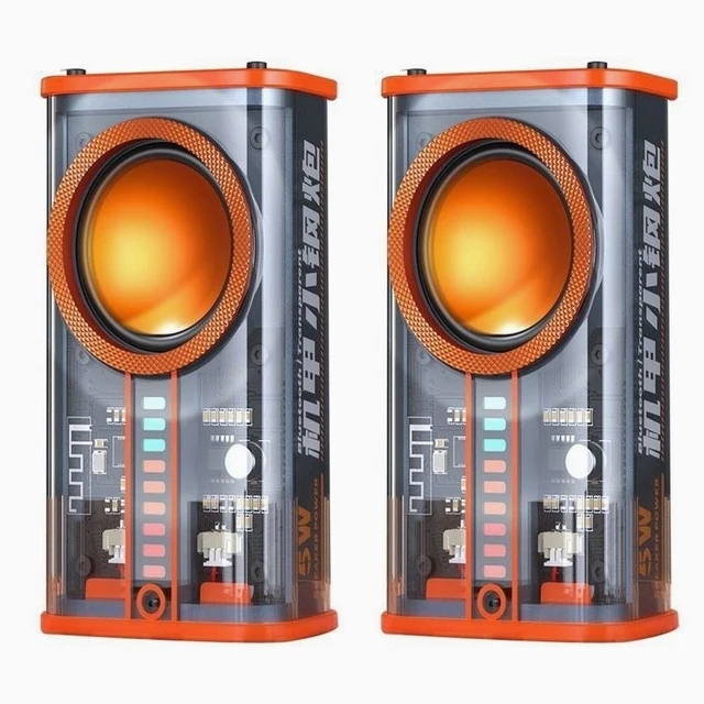 K07 Transparent Mecha Music Speakers Bluetooth-compatible 5.0 Usb ...