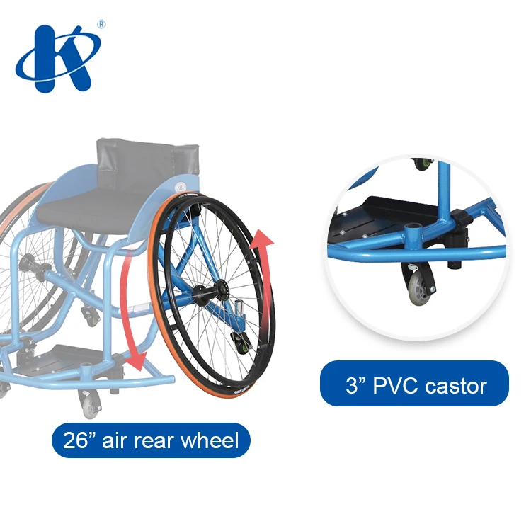 Kaiyang KY775L-36  Easy to Use and Durable Aluminum Manual Sport Wheel Chair Sport Wheelchair Basketball Chairs