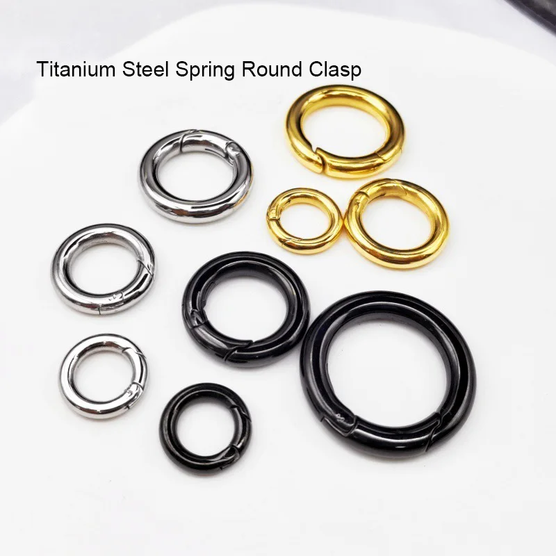 12mm -30mm Round Snap Clasp Stainless Steel Carabiner Clasp for