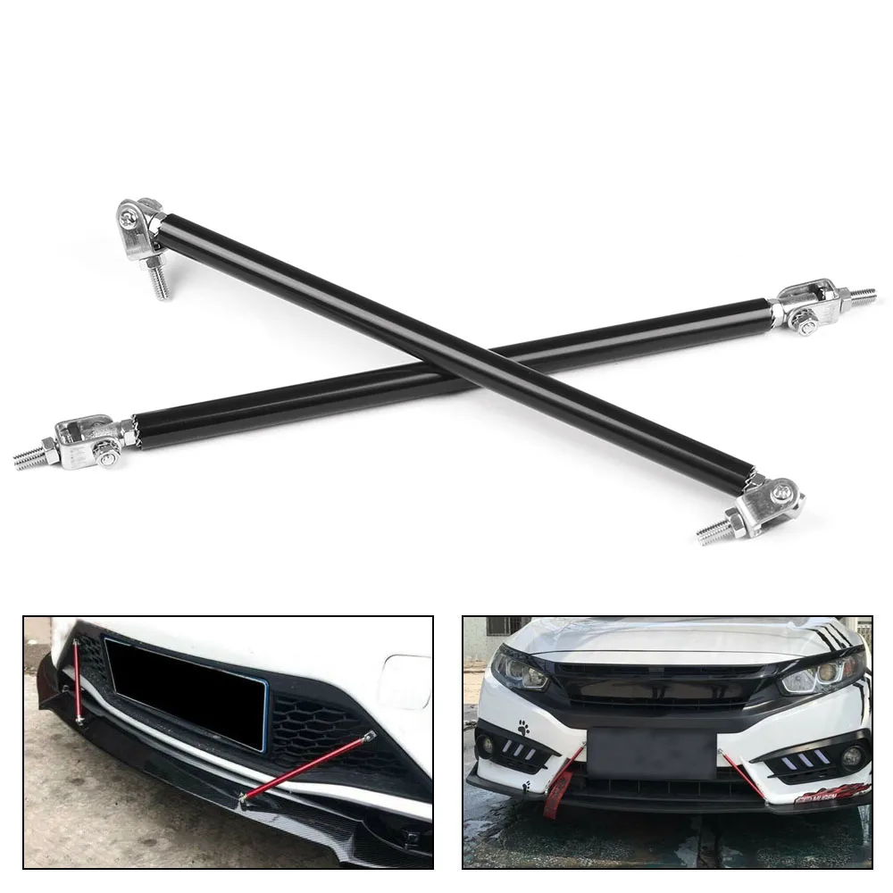 Universal Front Bumper Lip Splitter Rods - Red/Blue/Silver/Black/Carbon Look - For Cars, Trucks, SUVs