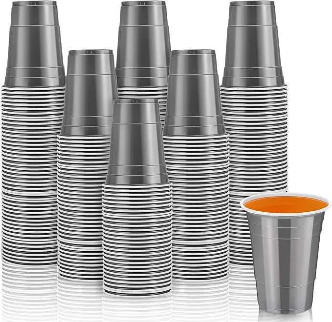 16 Ounce Plastic Disposable Cups - Perfect for Party Drinks