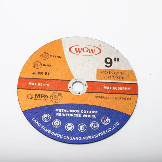 230x3x22.23mm Aluminum Oxide Disc metal/stainless steel cutting disc Abrasive Discs