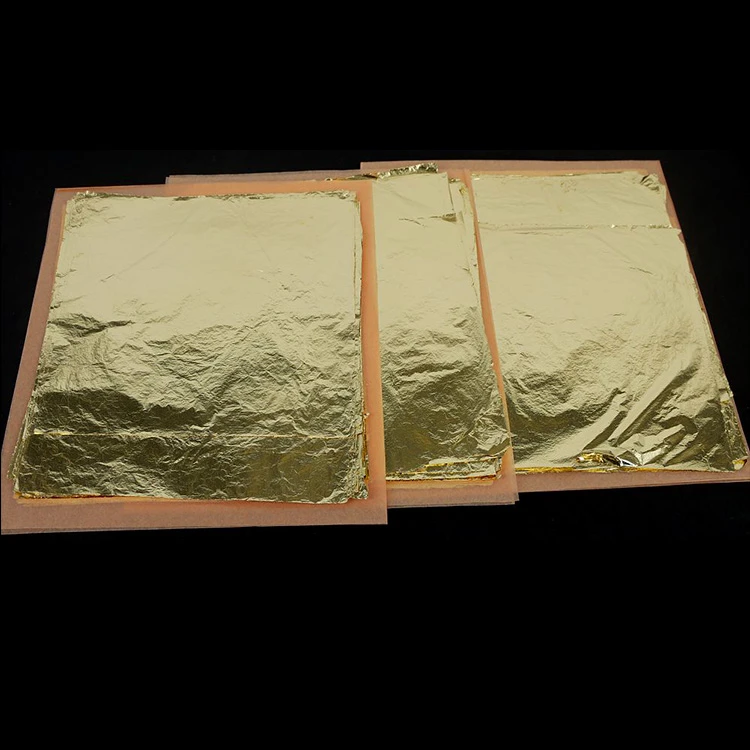 16 X 16 Cm 100 Sheets Imitation Gold Leaf Foil Sheets Gilding